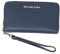 Michael Kors Jet Set Travel Large Flat Multifunction Phone Case Wristlet Pebble Leather