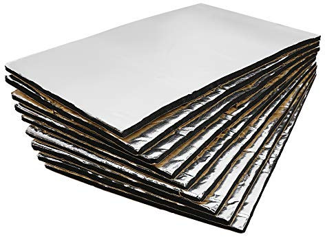 sourcing map Aislante Térmico Acústico Insonorizante Estera De Insonorización Coche 9Pcs 20X12Pulgadas