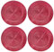 33cm Plastic Christmas Charger Plates (Red - Blast, 4)