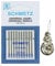 Sewing Machine Needles by Schmetz - Universal (Regular/Standard), Assorted Sizes 70/10, 80/12 & 90/14 (Pack of 10) with 2 Needle Threaders