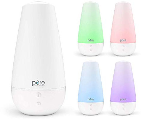 Pure Enrichment PureSpa XL - 2L Ultrasonic Cool Mist Humidifier & Essential Oil Diffuser, Powerful Mist Coverage Up to 350 sq ft for 50 Hrs, Soft Color-Changing Lights and Quiet Operation