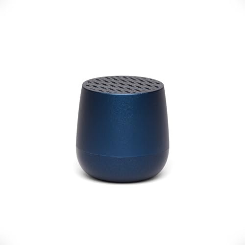 LEXON Mini Enceinte Bluetooth Portable MINO+, Micro Mains-Libre et déclencheur Selfie, Rechargeable sans Fil pour PC et Smartphone - Bleu Foncé
