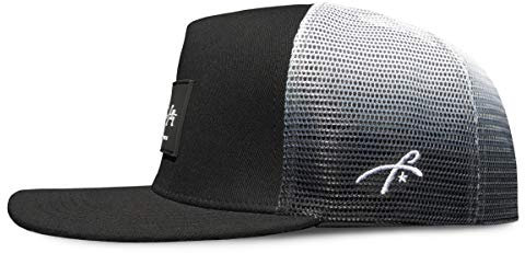 Grace Folly Trucker Mütze für Damen & Herren Snapback Mesh Caps, Schwarz mit Verblassen., Einheitsgröße