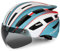 FUNWICT Fwea001, Casco Unisex Adulto, Ciano Bianco, L