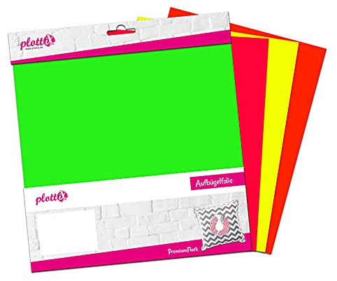 plottiX PremiumFlock Neon 30 x 30cm Bundle (4 Stk.)