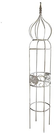 JNYB Garden Obelisk Trellis for Climbing Plants, Plant Obelisk, Old Wrought Iron Round Trellis Flower Support for Traction of Iron Line Lotus, Sweet Pea, Rose