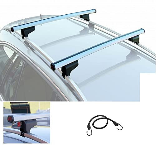 Kompatibel mit Kia Cee'd SW 5p 2016 Dachträger aus Aluminium für Autodach, 110 cm, Paar Stangen mit hoher und niedriger Reling