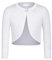 trudge Mädchen Strickjacke Bolero Basic Kinder Cardigan Kurz Bolerojacke lang Ärmel Schulterjacke Bolerojäckche Festlich Shrug Top kurz Zum Kommunionkleid Taufkleid Weiß 140