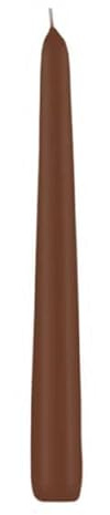 Wiedemann Kerzen Spitzkerzen Kastanie Braun 250 x Ø 25 mm, 12 Stück, rußarm, tropffrei, hochwertiger Docht