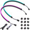 BTF-LIGHTING 5050 LED NEON RGB PC LED-Streifen 2PCs 19,7in RGB RGBW GRB LED-Streifen für 12V 4-Pin RGB LED-Header mit 12 Stück starken Klammern IP65 Wasserdicht Zuschneidbar