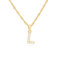 Buchstaben Kette Personalisierte Halskette mit Initial Buchstaben Anhänger Alphabet A-Z Buchstabenkette Damen Gold Kette Namenskette Geschenk für Frauen Weihnachten Geburtstag Valentinstag L