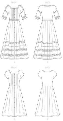 Simplicity SS9542A Misses' Dresses A 8-10-12-14-16-18-20