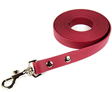 green-pawz Biothane® Schleppleine weinrot 19mm breit, wahlweise Länge 1-15 Meter (15 Meter ohne Handschlaufe)