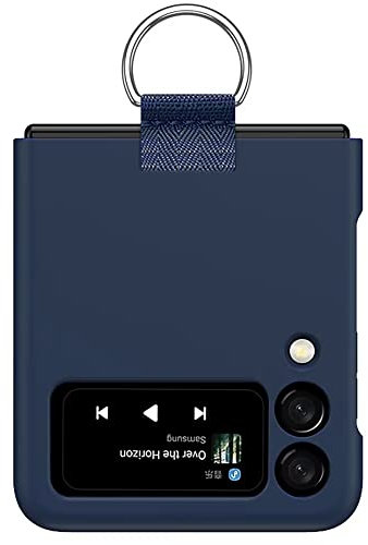 RankOne Hülle für Samsung Galaxy Z Flip3 5G 6.7 mit Ring Hard Polycarbonat Anti-Fall-Schutzhülle Navy Blau