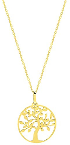 Collier Arbre de Vie Or Jaune 18 Carats - Bijoux Or 18 Carats - Joaillerie pour Femme