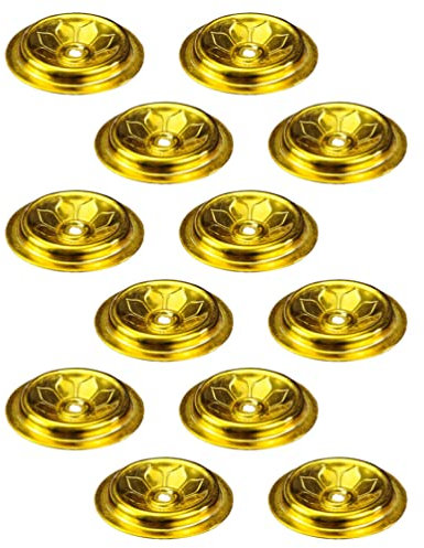 BESPORTBLE 12 Stücke Schwimmlichter Öl Docht Butter Lampe Dochthalter Floating Candle Ersatzbrenner Ghee Lampe Lotus Kerze Docht Schwimm Dochte Metall Buddhismus Kerzenständer