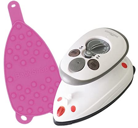 Phönix Reise-Dampfbügeleisen inkl. Reisebügeleisen-Ablage (Pink)