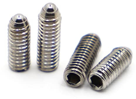 SEIDER 304 Edelstahl Innensechskant Feder Kugel Kolben Gewindestift Gewindestift M3 M4 M5 M6 M8 M10 M12(12mm,M4 5pcs)
