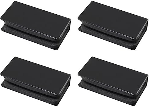 Aracombie Lot de 4 pinces rectangulaires pour verre de 3 à 6 mm Noir