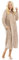 Camille Vestaglia da donna in pile super morbido con zip e stampa animalier, Beige Zebra, 18-20 Plus