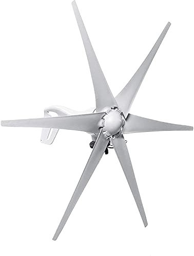 Kit generatore Eolico a turbina con 6 Pale, generatore Eolico Generatore Eolico per Nautica, Camper, casa, generatore Eolico Completo per Sistema Eolico Solare Ibrido -