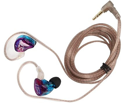 KZ ZST - Auricolari in-ear per monitor, stereo senza perdita di suono, con cavo, spina ad angolo retto da 3,5 mm, cuffie HiFi 1BA 1DD con cancellazione del rumore (standard colorato)