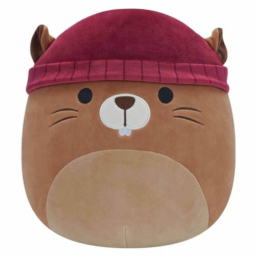 Squishmallows 19,1 cm Chip Der Biber mit Hut, (SQHW00605)