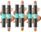 3 Pack Dual-Ended Contour & Highlighter Set, Highly Pigmented Makeup Set, Waterproof Long Lasting Bronzer Contour Wand, Shimmer Highlighters Stick Makeup Gift For Women (Set A)