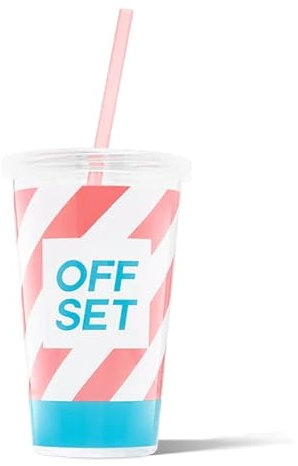 OFFSET Nutrition OFFSET Cup mit Strohhalm, 500 ml Fassungsvermögen, Mehrwegbecher mit praktischer ml-Skala,frei von Weichmachern, ideal für Deine Pretty Little Meal Mahlzeit