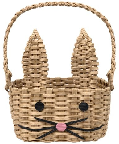 Bunny Shaped Easter Egg Basket for Kids featuring a Cute Rabbit Face