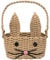 Bunny Shaped Easter Egg Basket for Kids featuring a Cute Rabbit Face