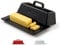Butter Dish with Lid for Countertop, by Kook, Ceramic Dish Tray with Cover, Kitchen Keeper, Container, Holder, Holds 1 Stick, Microwave and Dishwasher Safe, Black