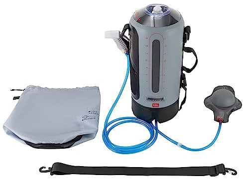 GramStudio Campingdusche, Mobile Solardusche mit Pumpe, 12L Outdoor Camping Dusche mit Duschkopf und Schlauch, für Wandern, Camping, Klettern