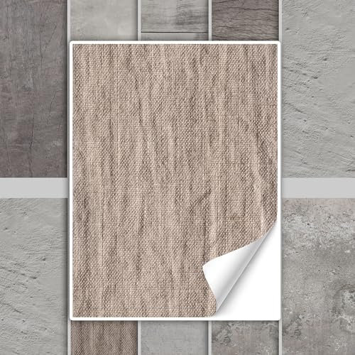 GRAZDesign Fliesenaufkleber Bad & Küche Textur Stein Holz Beige Grau Klebefliesen selbstklebend - 20x25cm / 20 Stück