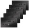 JIMEIDA 5 Pack Double Switched Power Socket Black 13 Amp with USB-A and Type-C Charging Ports Crystal Wall Outlet Electric Power Socket 146mm*86mm