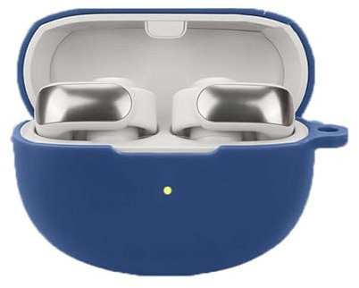 Case for Bose Ultra Open Earbuds with Carabiner,Anti-Scratch Premium Soft Silicone Full Protective Case,Shockproof Ultra Slim Headphone Protective Case for Bose Ultra Open Earbuds,Dark blue