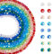 FASHEWELRY 760 cuentas de cristal redondas facetadas de color arcoíris galvanizadas para Navidad, pulseras, collares, bisutería