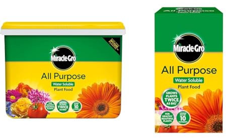 Miracle-Gro All Purpose Water Soluble Plant Food Tub, 2 kg, Brown & All Purpose water Soluble Plant Food, 1 kg