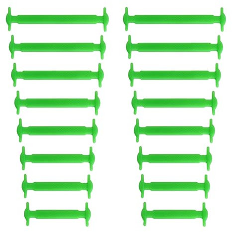 Yusimu Lacci Elastici per Scarpe - Stringhe Senza Nodi in Silicone Impermeabile per Bambini/Adulti, Adatti a Scarpe Sportive/Ginnastica/Corsa - verde