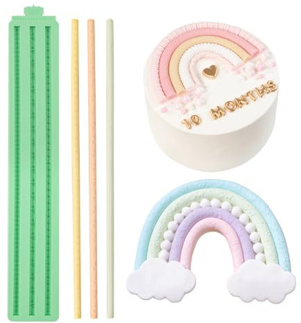 KALAIEN Hanfseil-Fondantformen, barocke Silikonform zum Basteln, Stern-Ton-Formen mit Schnur Iod-Form für Kuchenbordüre, Stricken, Kuchendekoration, Backen für Cupcake-Topper (Stil 4)