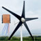 ZHOZHUT 12V 24V 48V Windkraftanlage 800W-1200W Permanentmagnet Generator Windgenerator Mit 5 Schwarzen Blättern Und MPPT-Controller, Geräuscharm Und Hoher Wirkungsgrad Windrad Für Haushalt,800w,48V