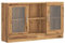 vidaXL Sideboard, Kommode mit 2 Türen 2 Fächern, Anrichte Schrank für Wohnzimmer, Beistellschrank Mehrzweckschrank, Artisan-Eiche Holzwerkstoff