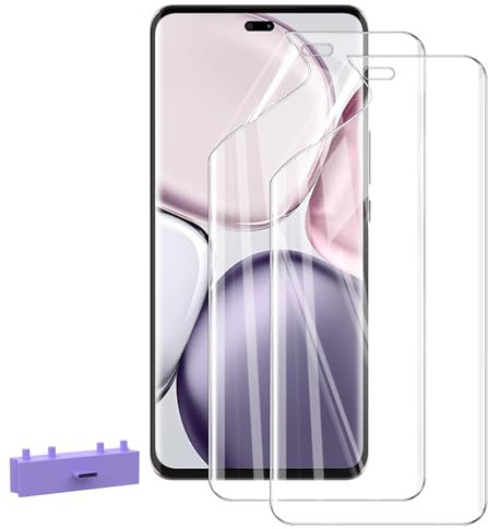 WFTE Compatible with Honor Magic 7 Lite 5G Screen Protector, [2- Pack] Flexible TPU Film Screen Protector [Full Coverage] [HD Clear] [Bubble Free][Fingerprint unlock support](Transparent)