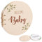 Babyparty Gästebuch mit Holzeinband, Baby Shower Erinnerungsalbum, Baby Shower Gästebuch Holz, Hey Baby Gästebuch, Gästebuch Taufe, mit 35Pcs Blanko Papier, Geschenk für Werdende Mutter (B)