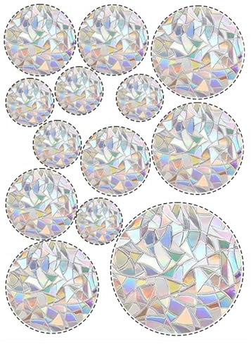 39 Stück Prisma Fensteraufkleber – Suncatcher Sticker für Fenster, Regenbogen Fensterfolie mit Prisma Effekt, Vogelschutz Anti-Kollisions-Aufkleber, Fensterdekoration für Türen und Fenster.