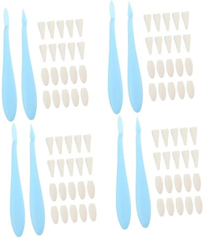 DIYEAH 4 Sets Sketch Eraser Lidschatten Schwamm Nagelhautentferner Concealer Make Up Schwamm Gel Nagellackentferner Nagelhautschieber Set Nachfüllpackungen Nasenwachsstäbchen