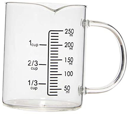 Gatuida 1pièce Tasse À Mesurer Verre Graduée Pour Lait Le Jus Café Polyvalente Et Facile À Nettoyer