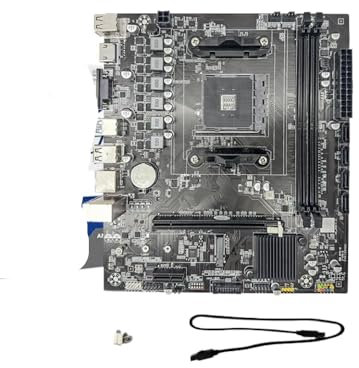 JGHFReW Placa Base B450M ATX AM4 de Doble Canal DDR4 Compatible con Almacenamiento Ryzen 5500 5600 5600G M.2 NVME