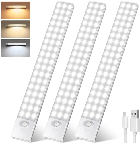 Luz Led con Sensor de Movimiento 108 LEDs 2000mAH, 32CM Adhesiva-3 Piezas