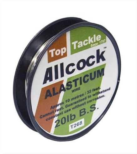 Allcock Steel Fishing Wire, 7 Strand, 30cm, 13kg Breaking Strength, Silver